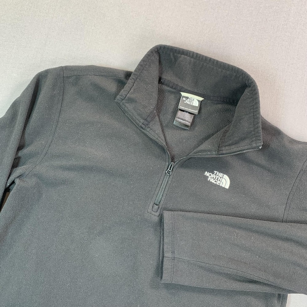 The North Face Pullover Mens M Black 1/4 Zip Lightwear Fleece Mock Neck Hiking‎